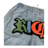 John Richmond Bermuda In Denim Tinta Unita con Elastico In Vita per Bambino RBP26062BE AZZURRO JOHN RICHMOND 