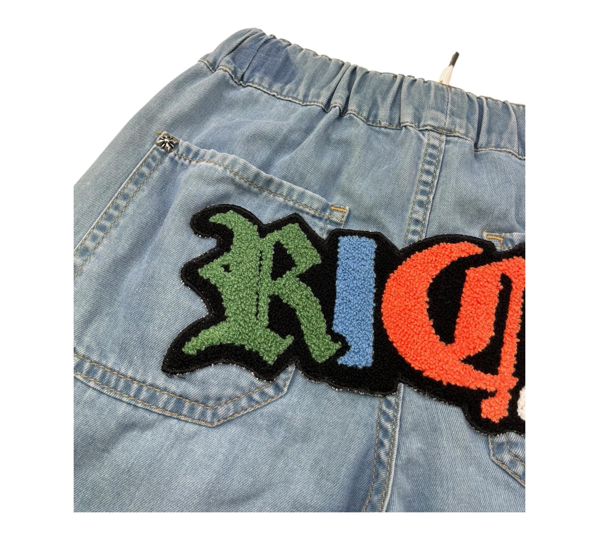 John Richmond Bermuda In Denim Tinta Unita con Elastico In Vita per Bambino RBP26062BE AZZURRO JOHN RICHMOND 