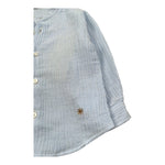 Manuel Ritz Camicia Manica Lunga Tinta Unita Collo Coreano per Bambino MR3101J AZZURRO MANUEL RITZ 