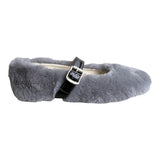 DOU DOU ballerina tinta unita peluche con fibia Grigio per Bambina 24BALL445 GRIGIO DOU DOU 