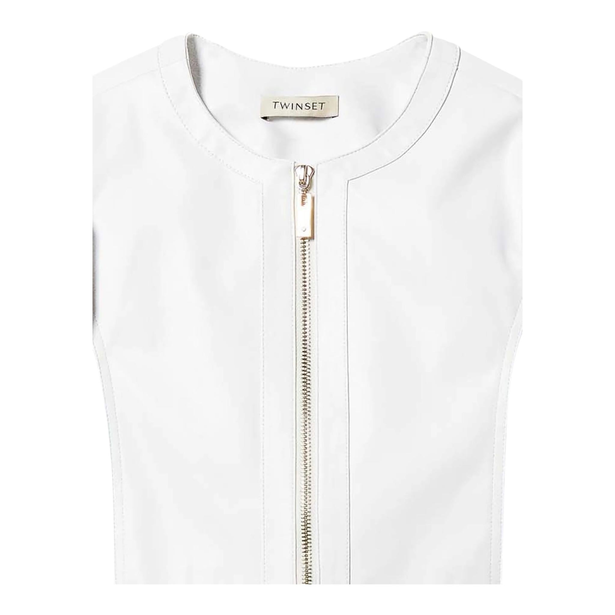 Twinset Giubbino In Ecopelle Tinta Unita per Neonata 251GJ2560N PANNA TWINSET 