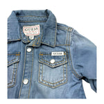 Guess Camicia Manica Lunga In Denim per Neonato N5RH05D5K80 AZZURRO GUESS 