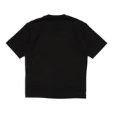Diesel T-Shirt Girocollo Tinta Unita Con Stampa Logo Nero Per Bambino