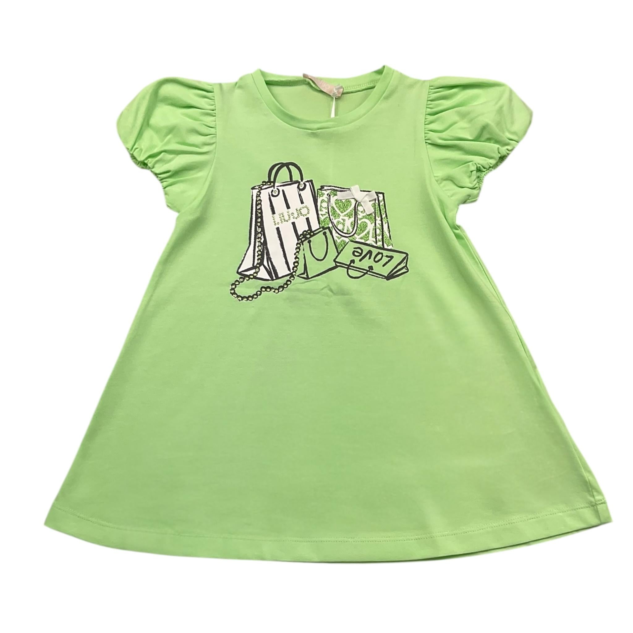 Liu Jo Abito Tinta Unita con Brillantini per Neonata KA5037N VERDE LIU JO 