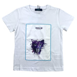 Move T-Shirt Rundhals Einfarbig mit Kontrastdruck Weiß Für Jungen