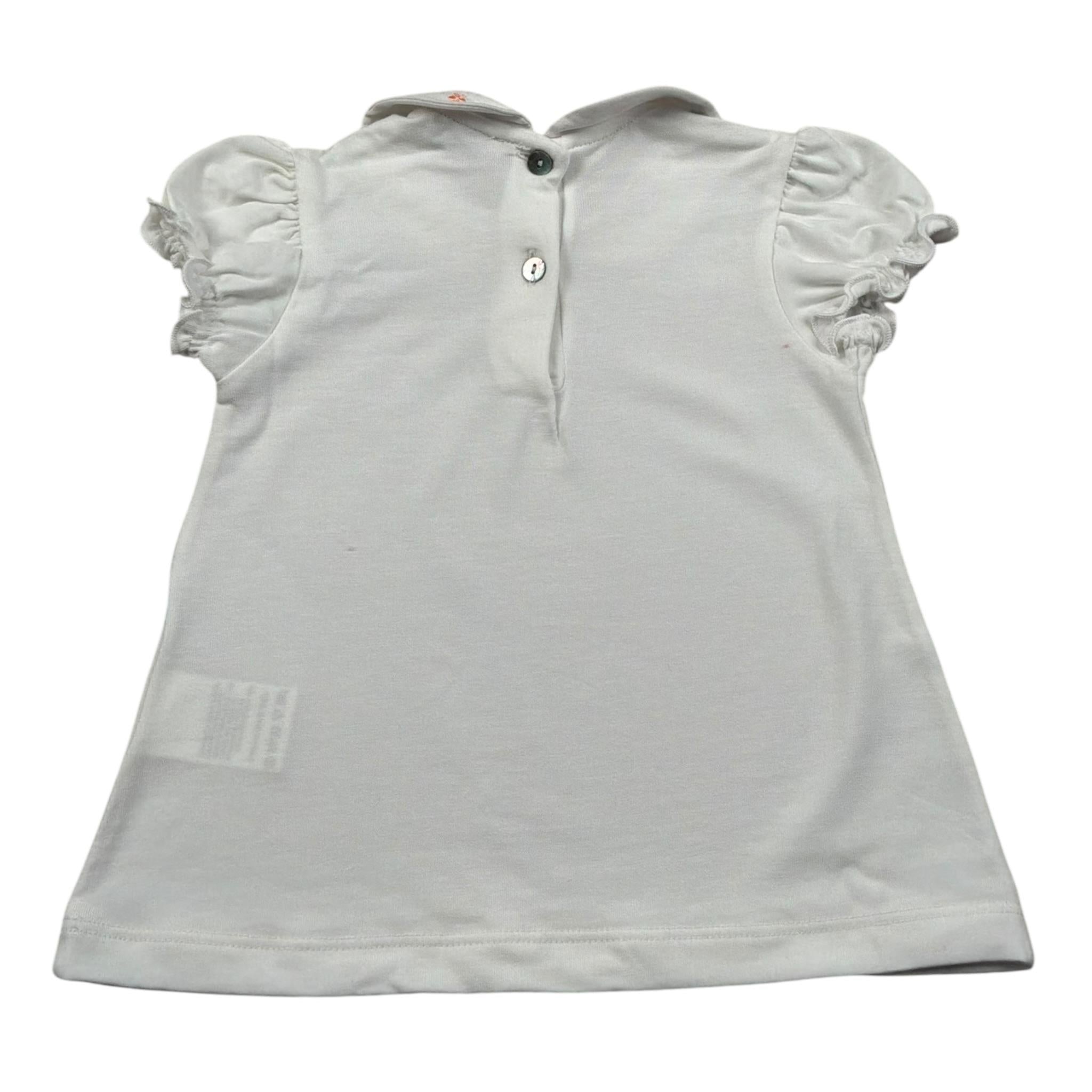 J.O. Milano T-Shirt Tinta Unita con Colletto per Neonata 576G3 BIANCO J.O. MILANO 