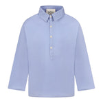 Dou Dou Camicia Tinta Unita Manica Lunga per Bambino DW5P10 AZZURRO DOU DOU 