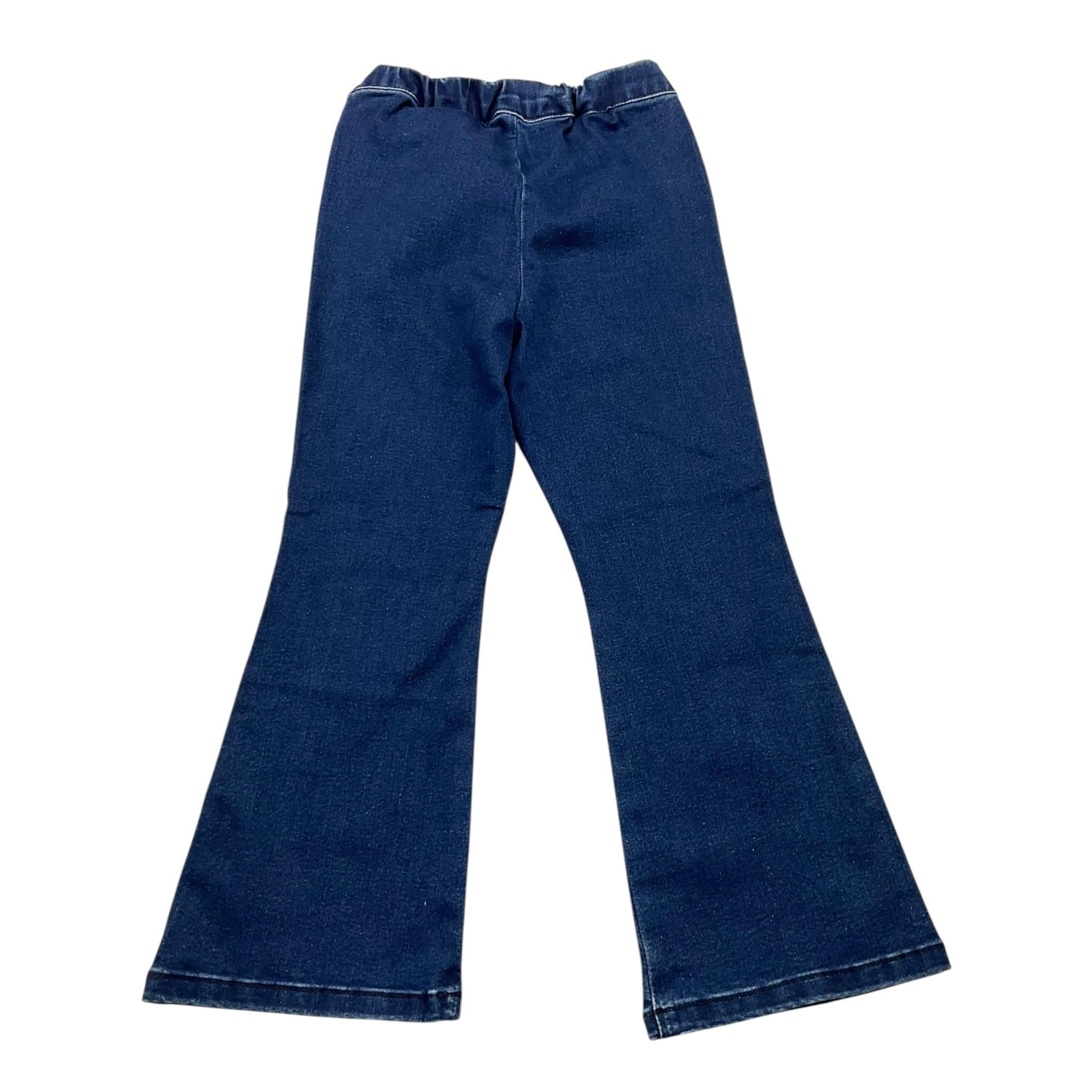 LIU JO jeans tinta unita modello zampa con elastico in vita Blu per Bambina KF3032 BLU LIU JO 