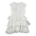 Liu Jo Abito tinta unita con Rouches E Cintura Bianco per Bambina GA4169 BIANCO LIU JO 