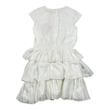 Liu Jo Abito tinta unita con Rouches E Cintura Bianco per Bambina GA4169 BIANCO LIU JO 