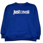 Just Cavalli Felpa Chiusa Girocollo Tinta Unita con Logo per Bambino JBP26009FE BLU JUST CAVALLI 