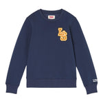 LEVIS felpa chiusa girocollo tinta unita con stampa in contrasto Blu per Bambino 8EL507 BLU LEVIS 