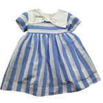 Le Bebe Abito Mezza Manica Fantasia A Righe per Neonata LBG6363 BIANCO/AZZURRO LE BEBE 