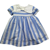Le Bebe Abito Mezza Manica Fantasia A Righe per Neonata LBG6363 BIANCO/AZZURRO LE BEBE 