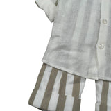 Marlu' Completo 3 Pezzi Camicia-Pantalone-Papillon per Neonato ES2971 PANNA MARLU' 