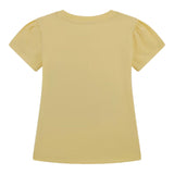 Guess T-Shirt Girocollo Tinta Unita con Stampa per Bambina A5GI01K6YW4X GIALLO GUESS 