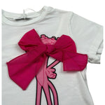 M+E' T-Shirt Girocollo tinta unita con Stampa Bianco per Bambina UE1389J BIANCO M+E' 