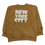 NEVER TOO felpa chiusa girocollo tinta unita con stampa in contrasto Cammello per Bambino NT2216B CAMMELLO NEVER TOO 