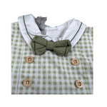 Marlu' Pagliaccetto Mezza Manica Fantasia Quadretti per Neonato EB6221 VERDE MARLU' 