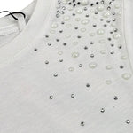 Pepe Feamo T-Shirt Tinta Unita con Applicazioni per Bambina PG503155 BIANCO PEPE JEANS 