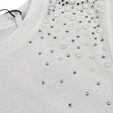 Pepe Feamo T-Shirt Tinta Unita con Applicazioni per Bambina PG503155 BIANCO PEPE JEANS 