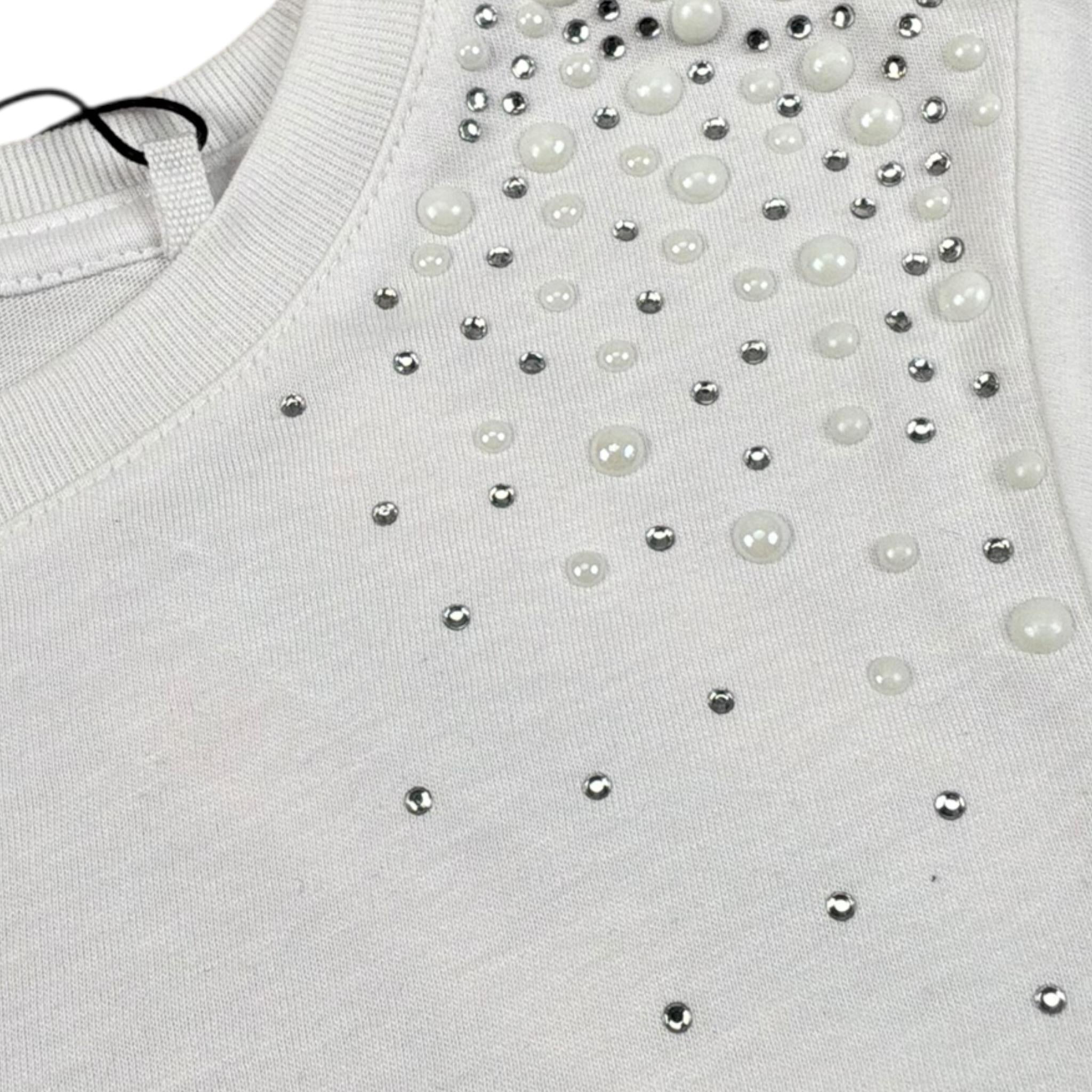 Pepe Feamo T-Shirt Tinta Unita con Applicazioni per Bambina PG503155 BIANCO PEPE JEANS 