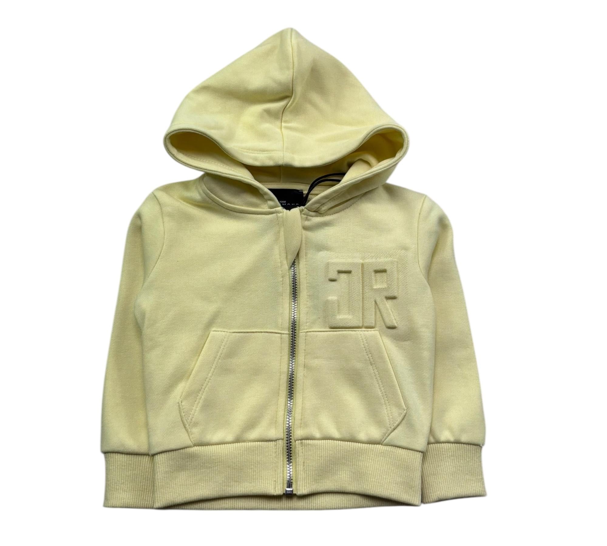 John Richmond Felpa con Zip E Cappuccio Tinta Unita con Logo per Neonato RIP26004FE GIALLO JOHN RICHMOND 