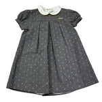 Le Bebe Abito Mezza Manica Tinta Unita con Colletto per Neonata LBG0424 GRIGIO LE BEBE 