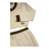 HATE LOVE completo 2 pezzi maglia-gonna tinta unita  Panna per Bambina OJSW00240 PANNA HATE LOVE 