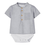 Name.It Camicia Mezza Manica Fantasia A Quadretti Blu Per Neonato