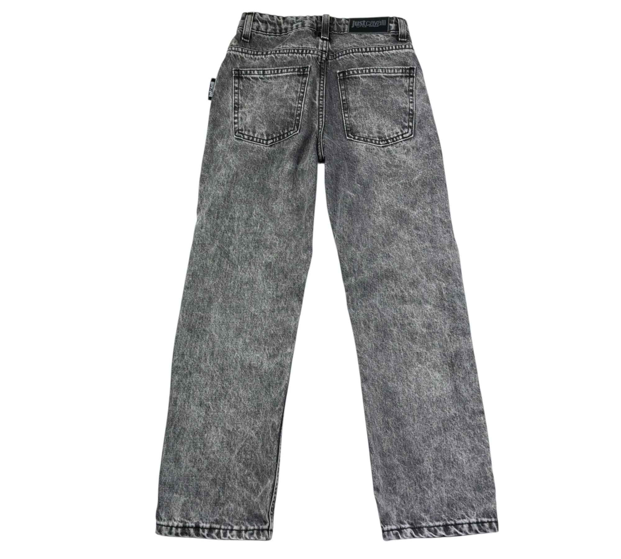 Just Cavalli Jeans Tinta Unita con Girovita Reglabile per Bambino JBP26172JE NERO JUST CAVALLI 