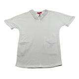 Jijil Abito Felpa tinta unita con Brillantini Bianco per Bambina JJE23AB079 BIANCO JIJIL 