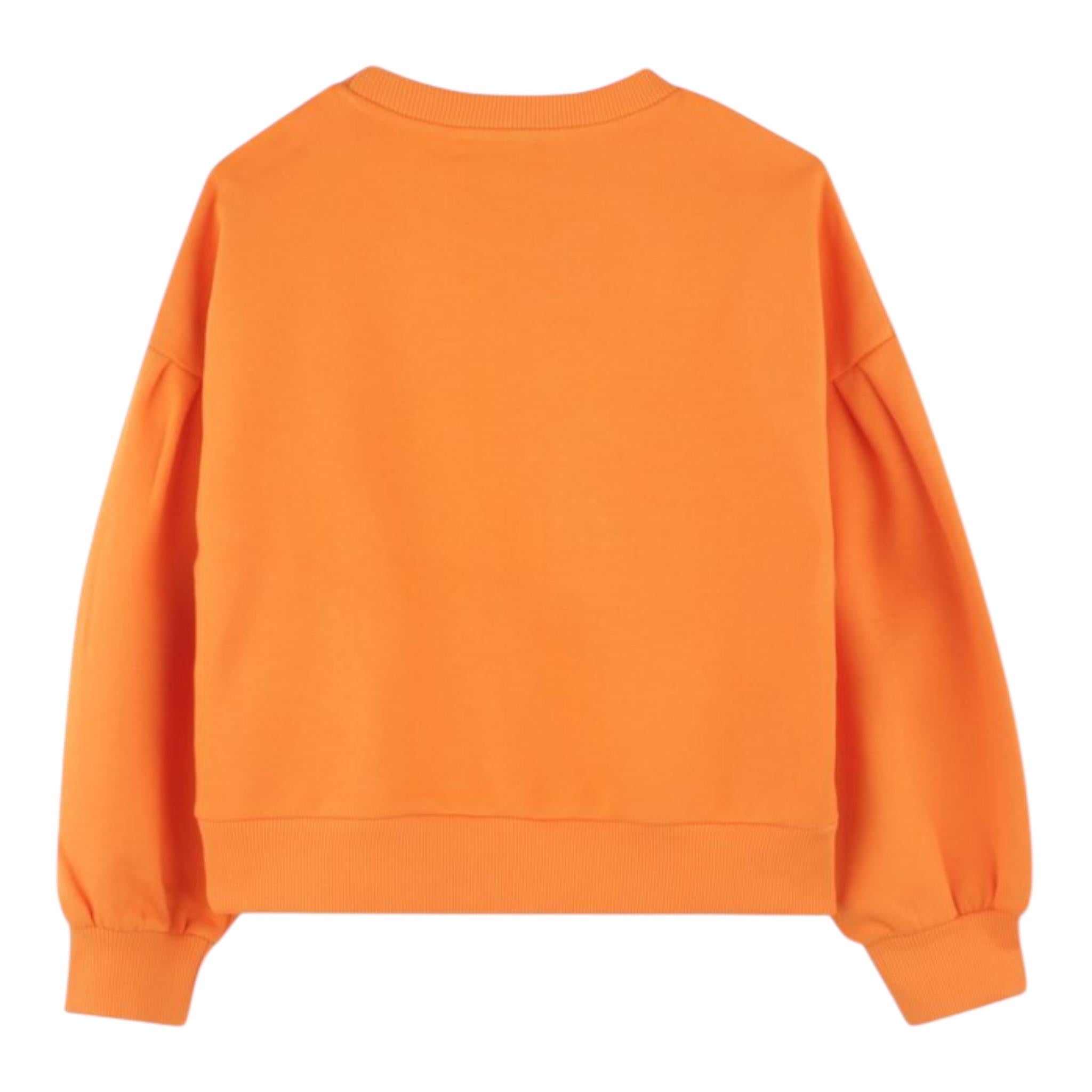 Kenzo Felpa Girocollo Tinta Unita con Stampa per Bambina K61049X ARANCIONE KENZO 