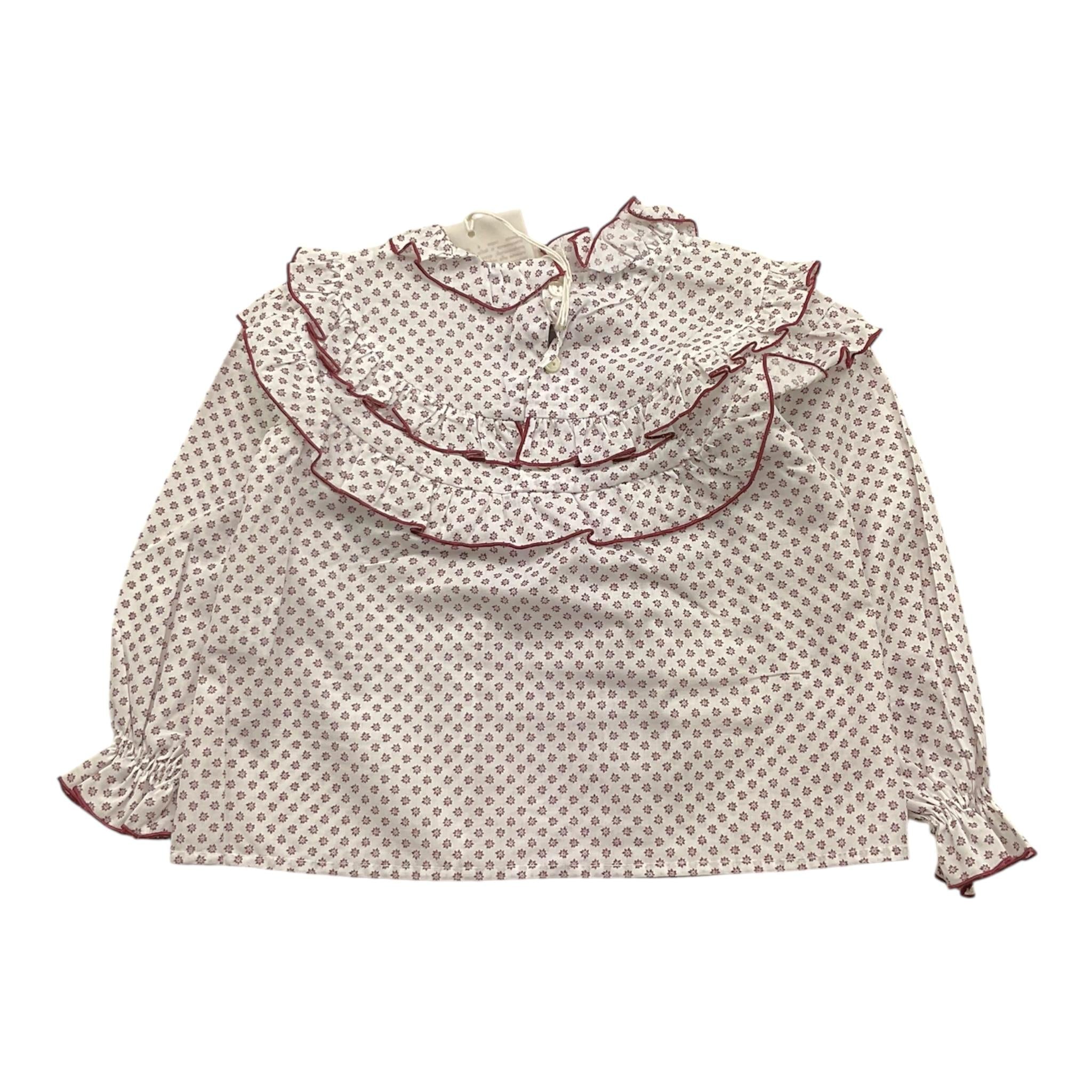 LA STUPENDERIA camicia manica lunga tinta unita fantasia floreale Bianco per Bambina TJCM44XN BIANCO LA STUPENDERIA 