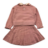 ABEL & LULA completo 2 pezzi maglia-gonna tinta unita Rosa per Neonata 5516 ROSA ABEL & LULA 