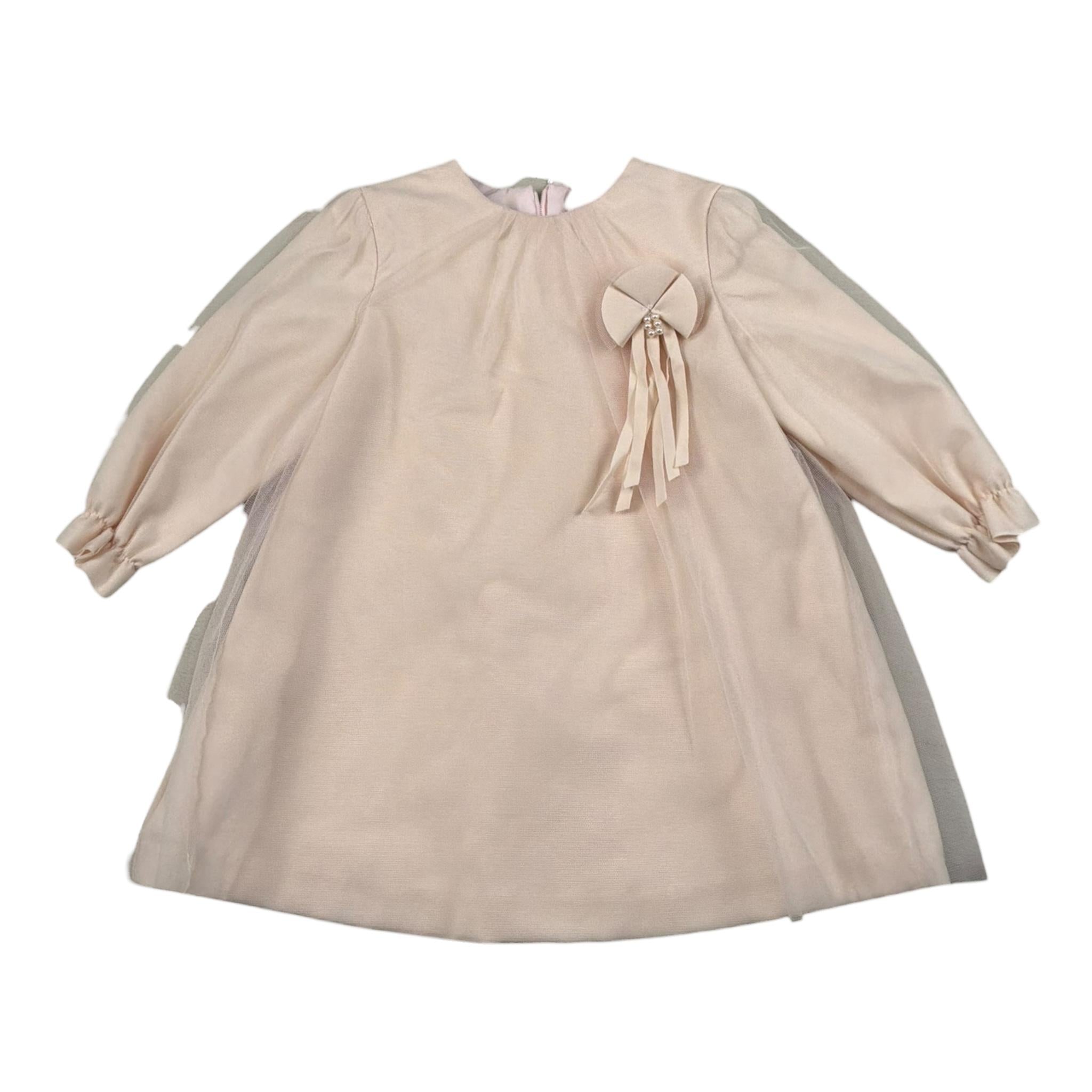 Barcellino Abito Manica Lunga Tinta Unita per Neonata 115807 ROSA BARCELLINO 