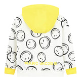 MARC JACOBS felpa con zip e cappuccio tinta unita con smile Bianco per Bambino W60027 BIANCO MARC JACOBS 