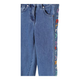 Stella Mccartney Jeans Tinta Unita con Logo Laterale per Bambina TW6E40 BLU STELLA McCARTNEY 