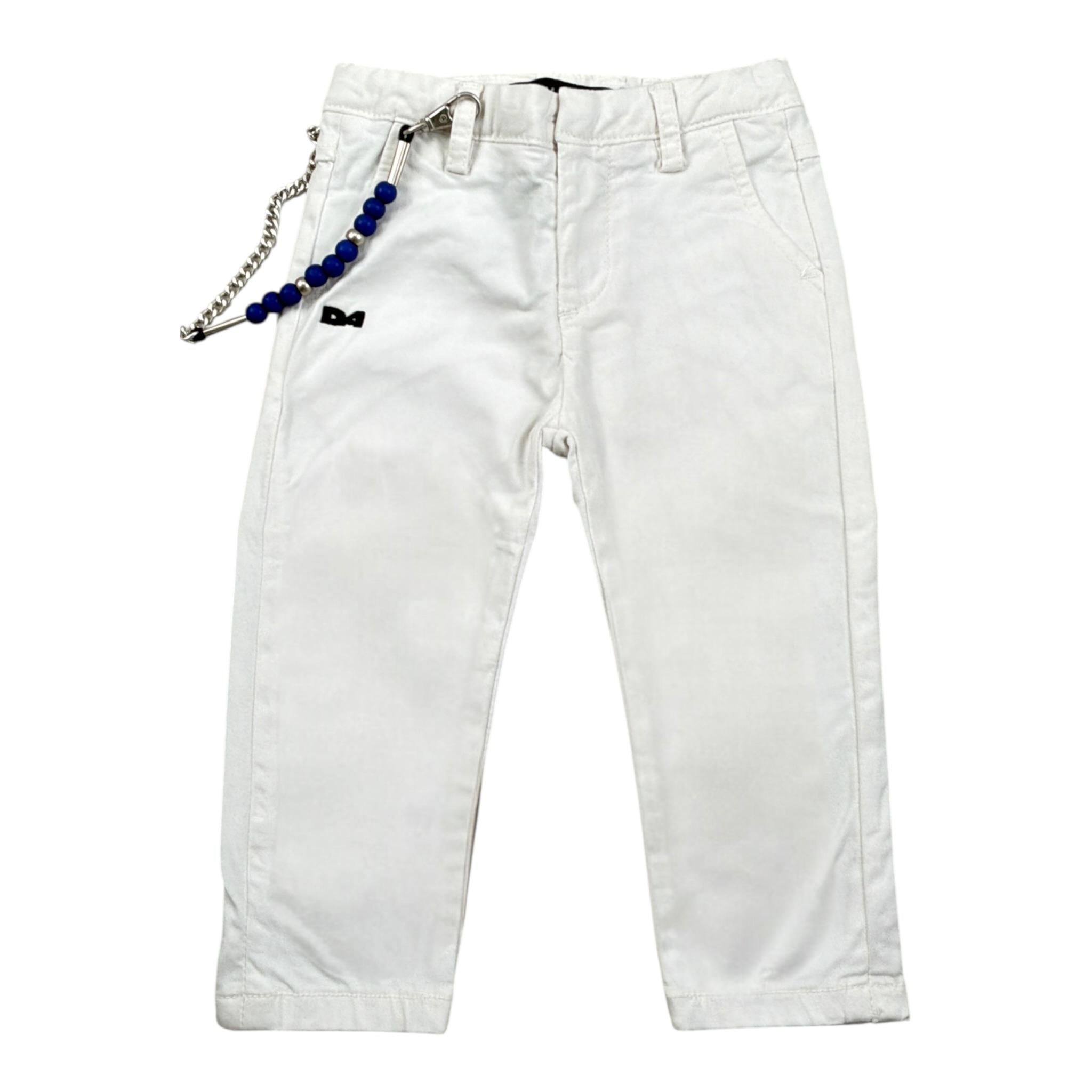 Daniele Alessandrini Pantalone tinta unita con Girovita Regolabile Bianco per Neonato 1295P0869 BIANCO DANIELE ALESSANDRINI 