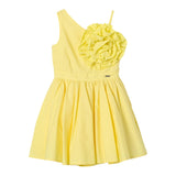 Liu Jo One-Shoulder-Kleid, einfarbig, mit gelber Applikation für Mädchen