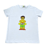Mousse T-Shirt Girocollo Tinta Unita con Stampa per Bambino DINOBEACHX BIANCO MOUSSE 
