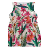 Guess Abito Giromanica Tinta Unita con Stampa Fiori per Bambina K5GK13WFBM0 BEIGE GUESS 