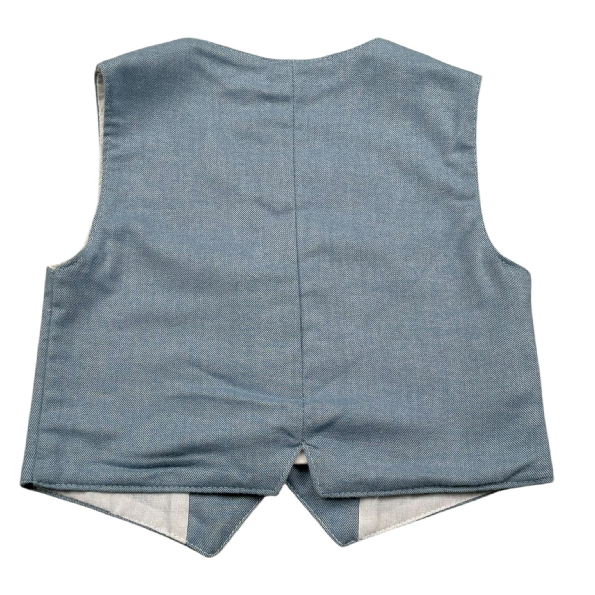 Aletta Gilet tinta unita Azzurro per Neonato M220421 AZZURRO ALETTA 