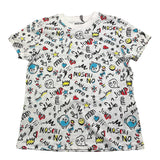 MOSCHINO t-shirt tinta unita girocollo con stampa Bianco per Bambino HQM058 BIANCO MOSCHINO 