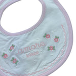 Le Bebe' Bavetta Tinta Unita con Stampa per Neonata LBG6211 BIANCO LE BEBE' 