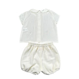 Granlei Completo 2 Pezzi Camicia-Coulotte per Neonato FKRKKR BIANCO GRANLEI 