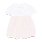 Il Gufo Pagliaccetto Mezza Manica Bicolore per Neonata P25TO270C3160 BIANCO/ROSA IL GUFO 