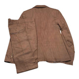 Over-D Completo Cerimonia 2 Pezzi Giacca-Pantalone Marrone Per Bambino