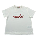 Vicolo T-Shirt Girocollo Tinta Unita con Brillantini per Bambina 3146M00230X BIANCO VICOLO 