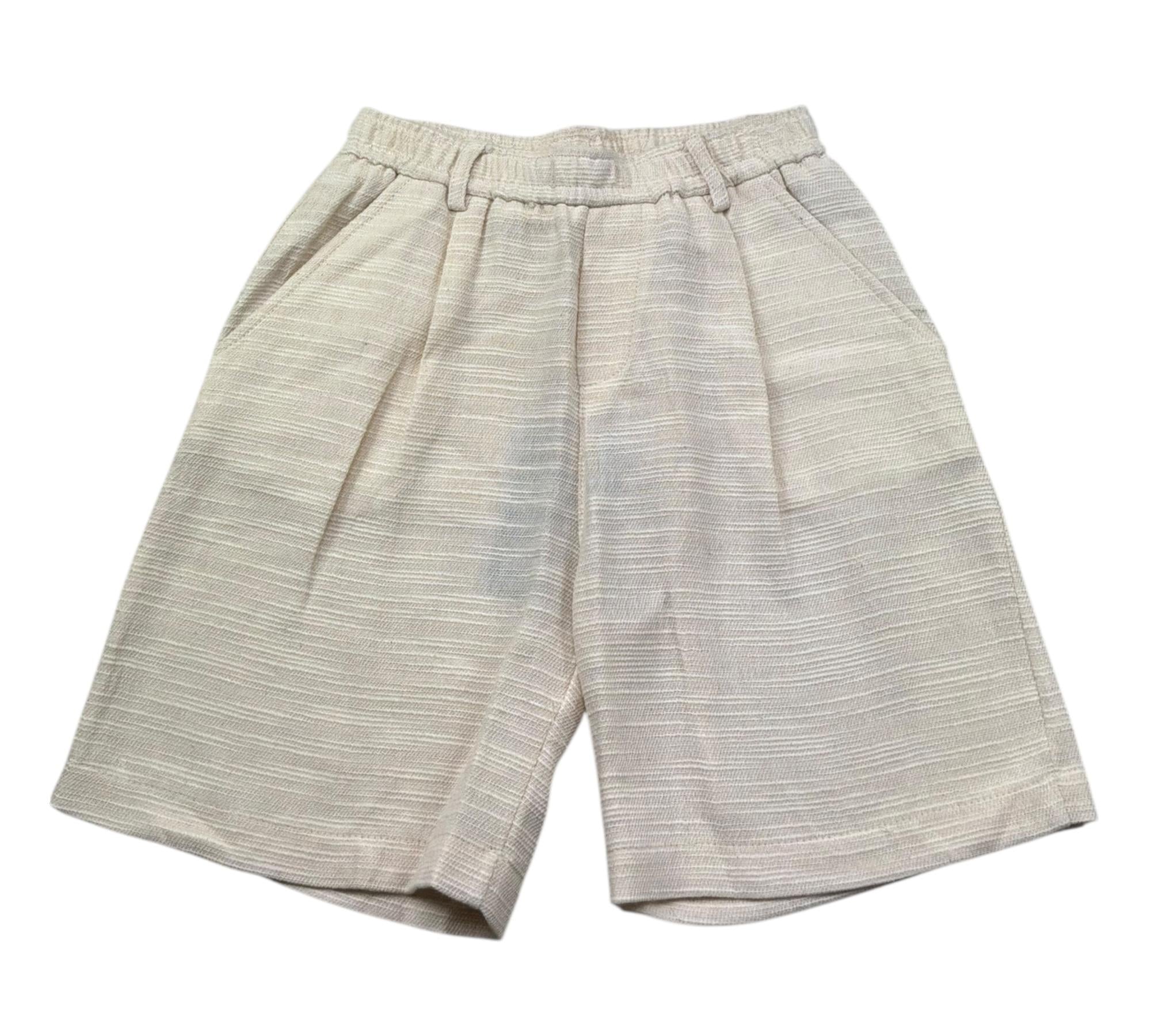 Paolo Pecora Bermuda Tinta Unita con Elastico In Vita per Bambino PP4380 SABBIA PAOLO PECORA 